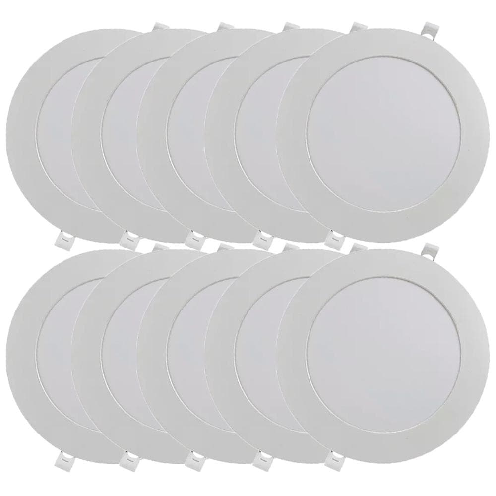 Kit Luminária Plafon LED Redondo de Embutir 18W - 6500K Com 10 Unidades (520,0008) - Noll LED