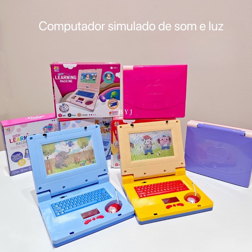 Notebook De Brinquedo Laptop Infantil Musical Com Luz Educativo Presentes para crianças