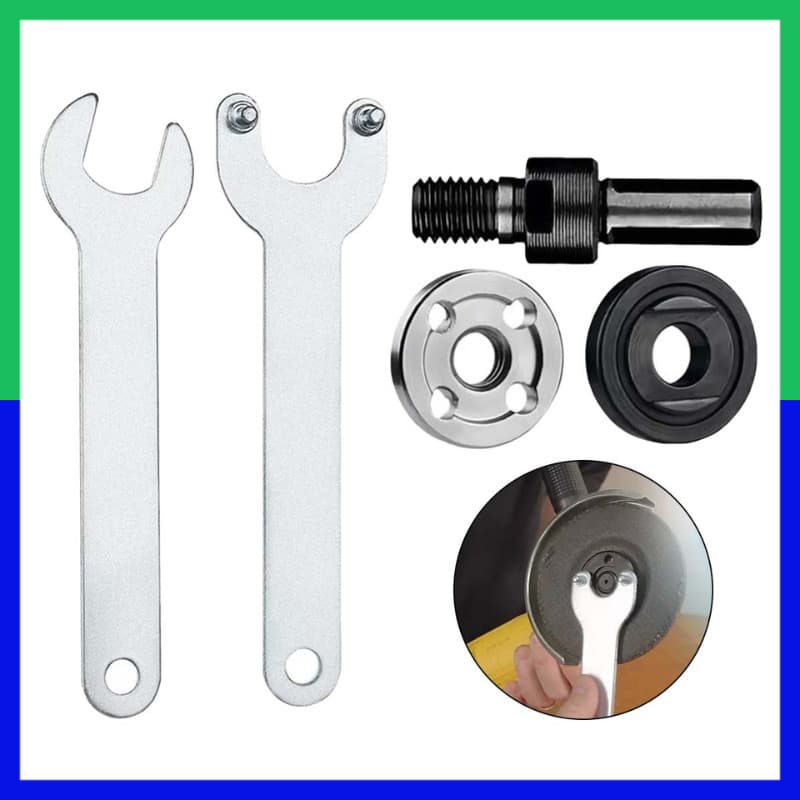 Adaptador Para Esmerilhadeira Angular,Mandril 10 Mm E 13 Com 2 Chaves Boca 1 Peças Porca Flange,Kit Biela Conversão