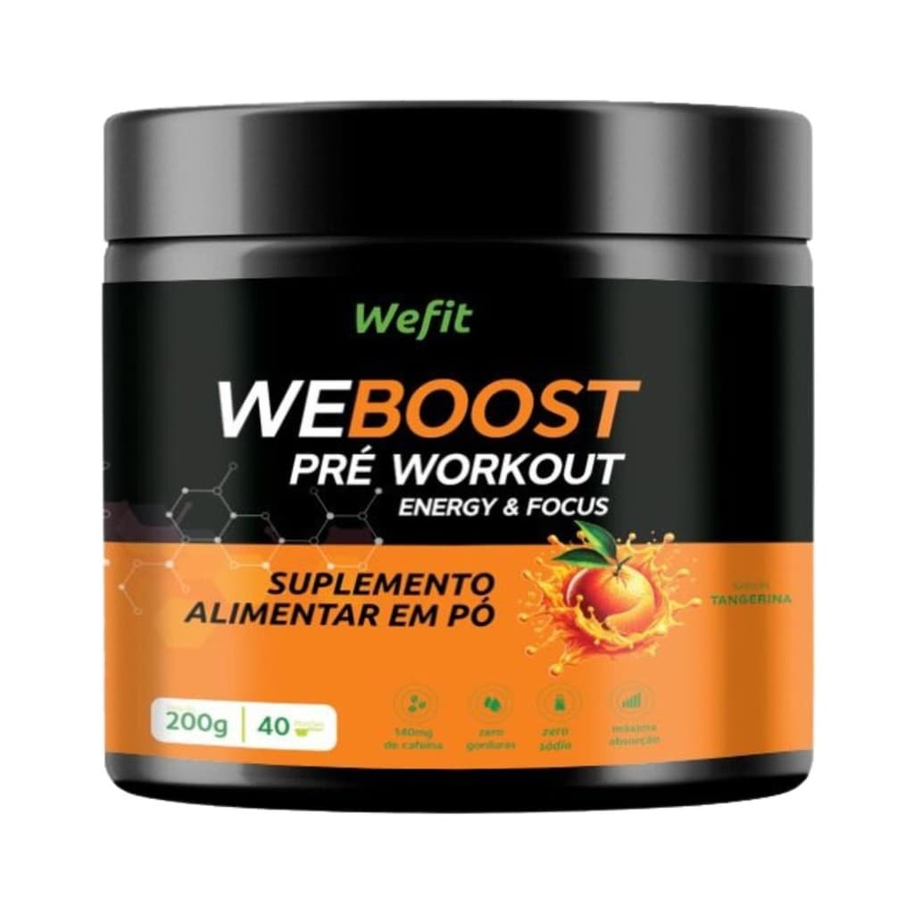 Pré-Treino Weboost Pote 200g Wefit Tangerina