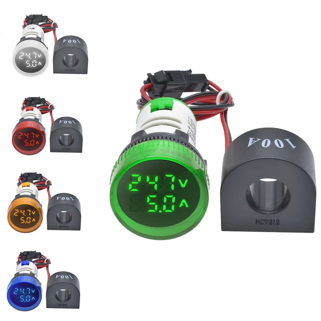 Voltímetro e Amperímetro Digital 50-500V 100A Snetec SVR2-22