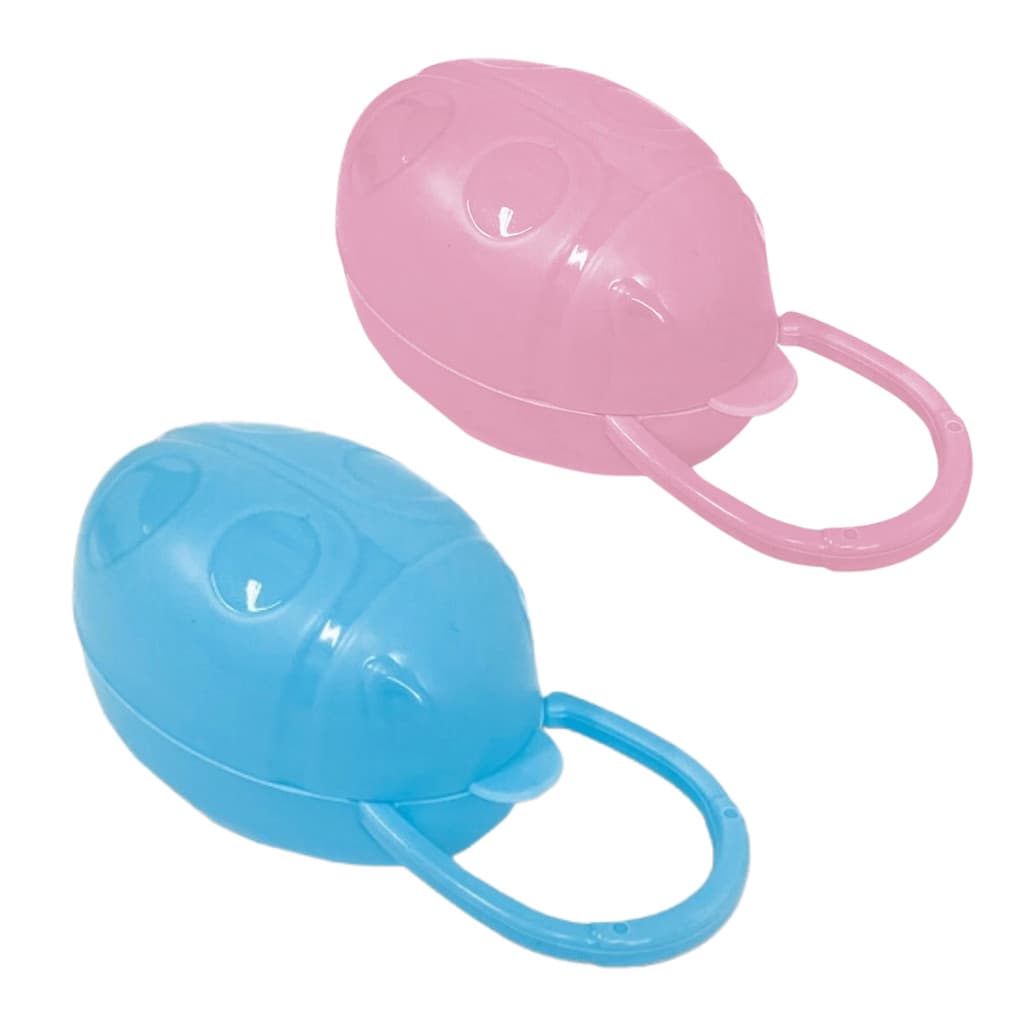 Protetor De Chupeta Joaninha Azul/Rosa Bebê Porta Guarda Chupeta Injetemp