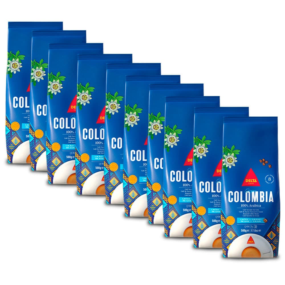 Café em Grãos Delta Colombia Kit 10 Pacotes de 500g