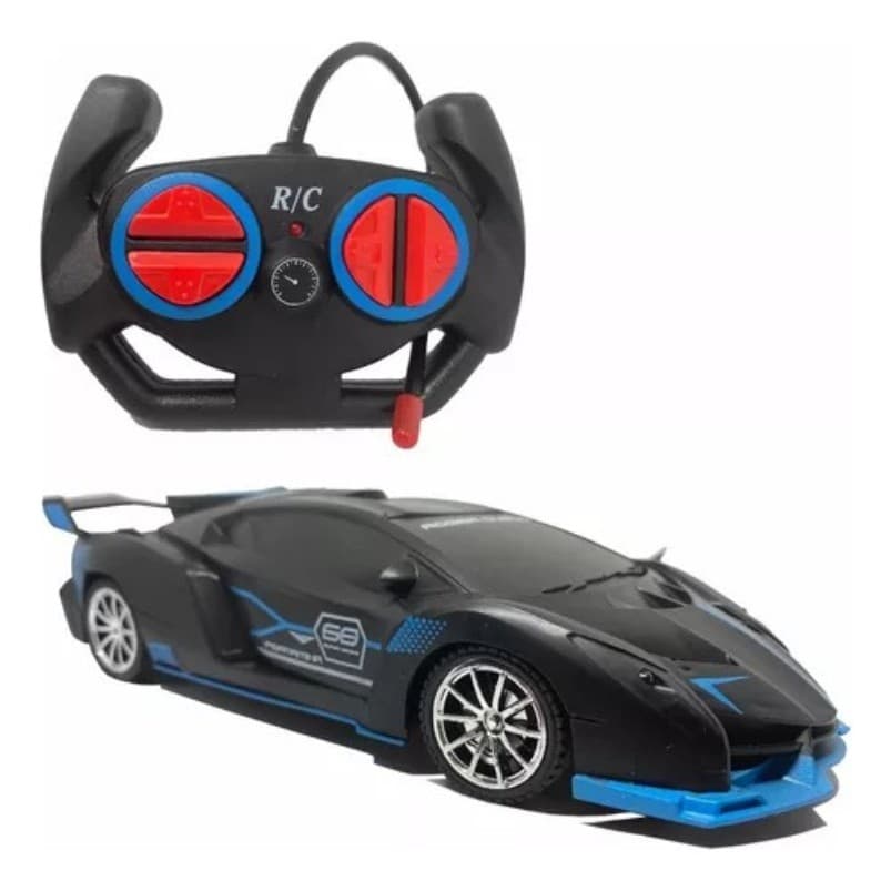 Carrinho de Controle Remoto Lamborghini Veneno Preto c/ Azul
