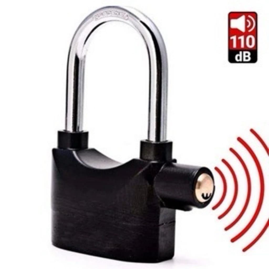 Cadeado Com Alarme Sonoro Antifurto Para Motocicleta Bicicleta Bike Mala de Viagem