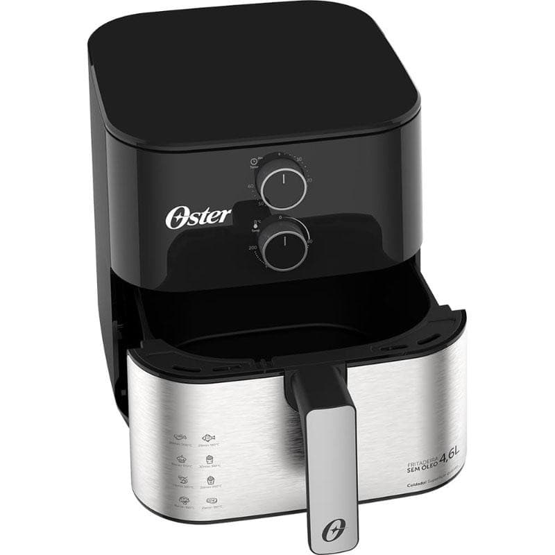 Fritadeira Airfryer Oster OFRT970 - 127V - Visor Digital Touch - 4,6L - 8 Funções - Grelha Removível
