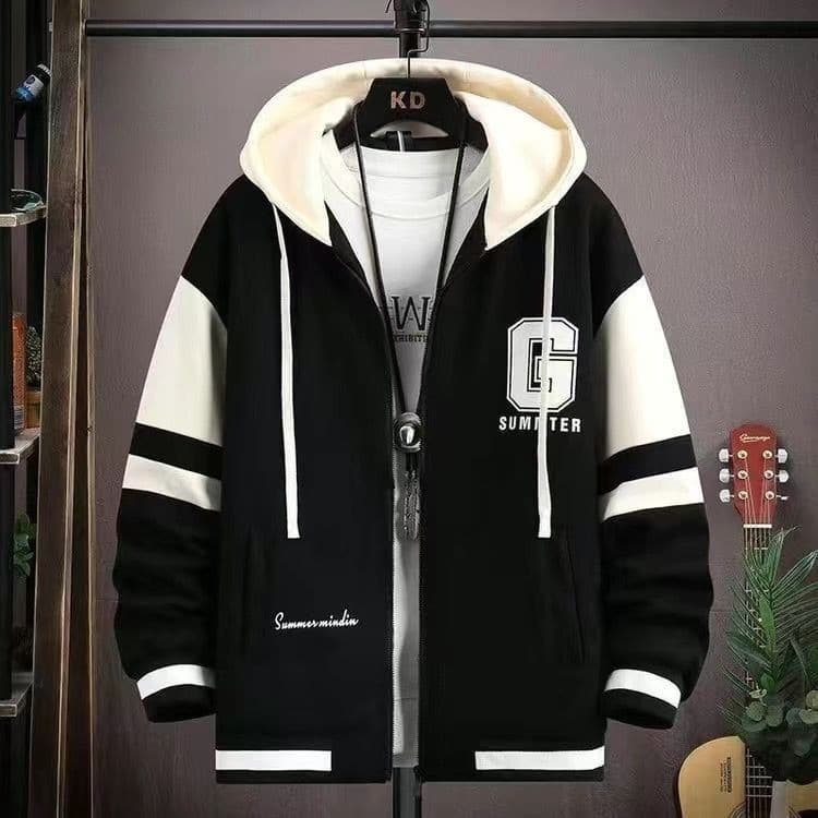Jaqueta De Outono Com Moletom Elegante E Versátil Plus Size Para Casacos Masculinos Monotonosos Grandes