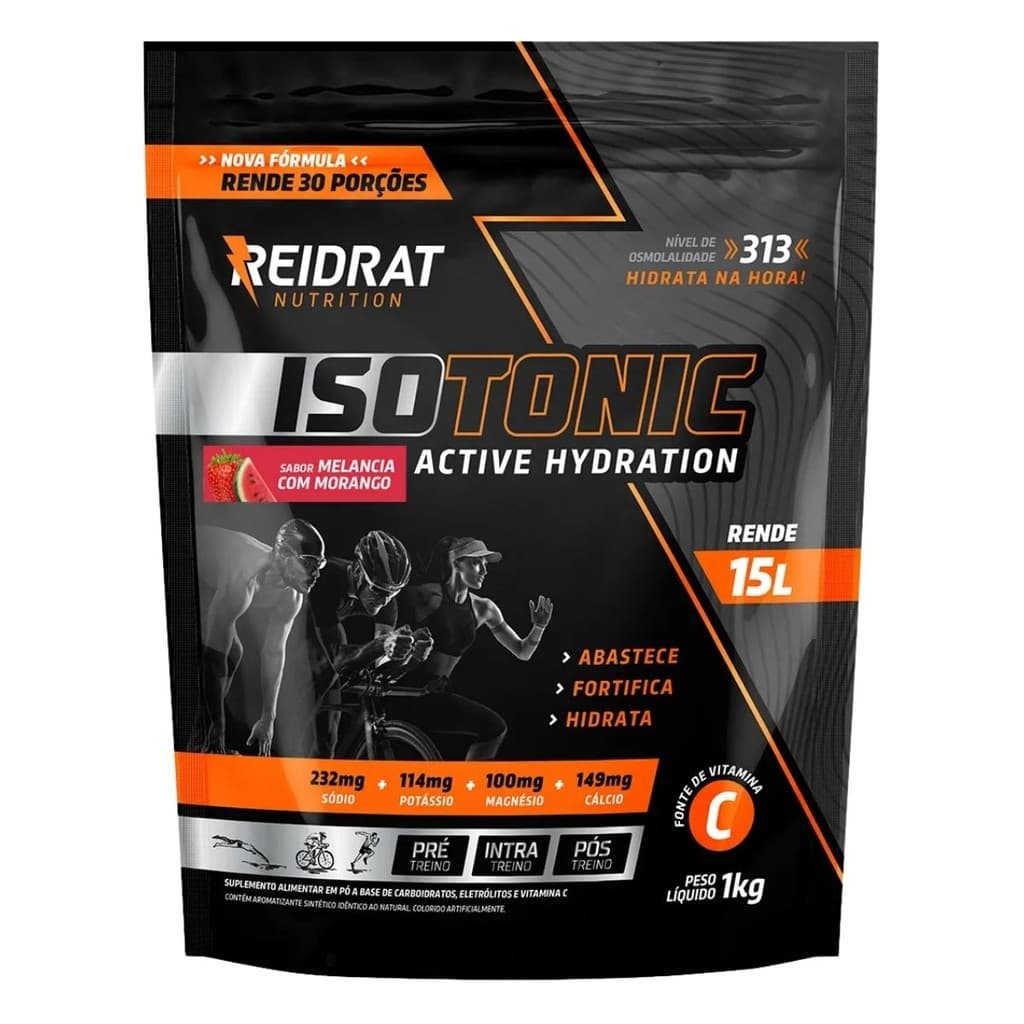 Isotônico Refil 1kg Reidrat Nutrition Melancia Com Morango