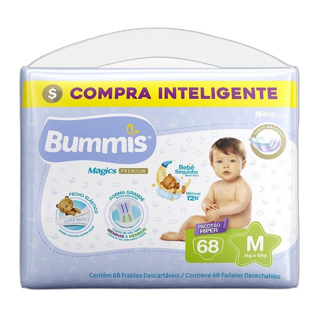 Fralda Bummis Hiper Pacotão M c/68
