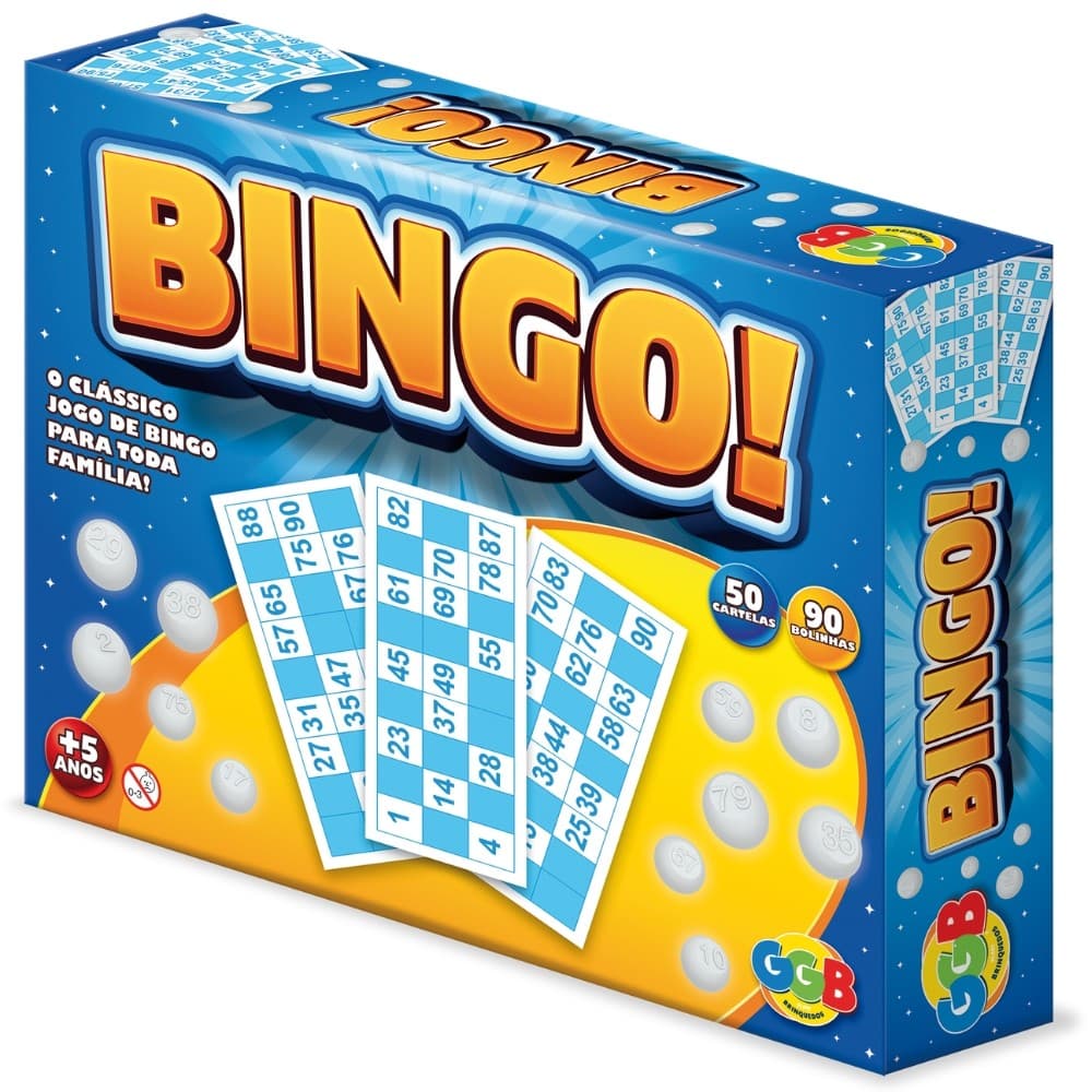 JOGO BINGO 90 NÚMEROS 50 CARTELAS GGB BRINQUEDOS FAMÍLIA CRIANÇA BOLINHA MESA SORTEIO CLÁSSICO SACO