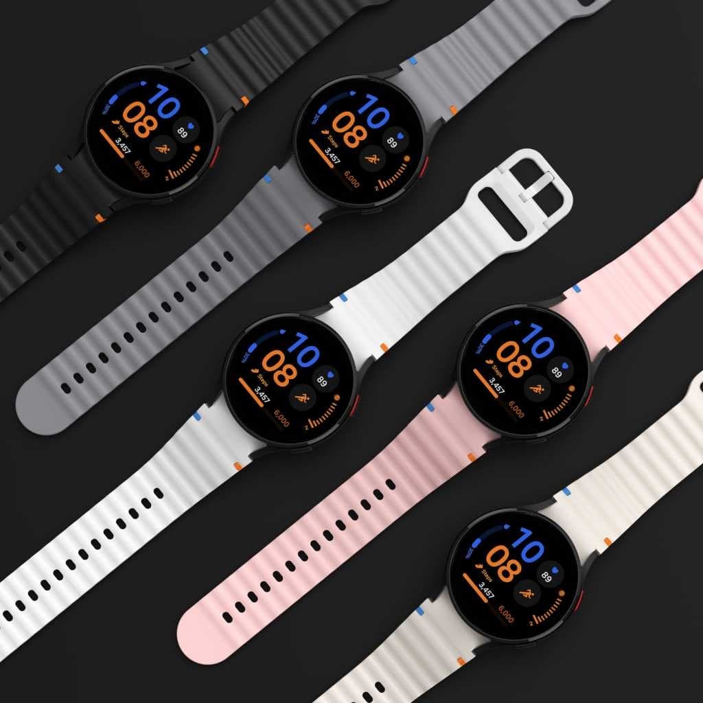 Pulseira De Silicone Para Relógio Smartwatch Samsung Galaxy Watch 7 6 5 4 FE 40mm 44mm 45mm 42mm 46mm