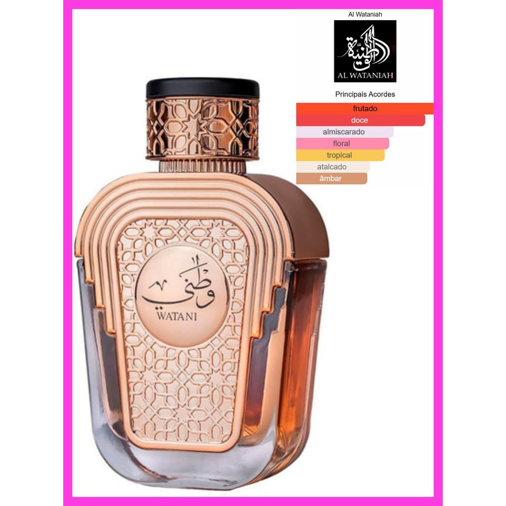 Perfume Árabe Feminino Watani de Al Wataniah EDP 100ml | Original | Importado