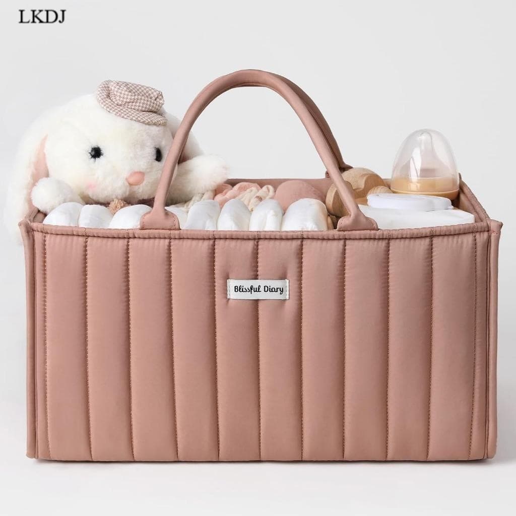 Organizador De Fraldas De Bebê Meninas Cesta De Chuveiro Presente Essencial Recém-Nascidos Registro Elegante Me