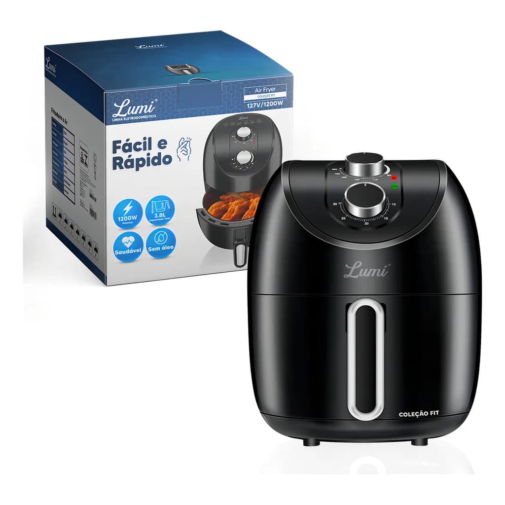Fritadeira Sem Óleo Air Fryer 3,8L 1200W 220V – Cozinha Saudável e Prática