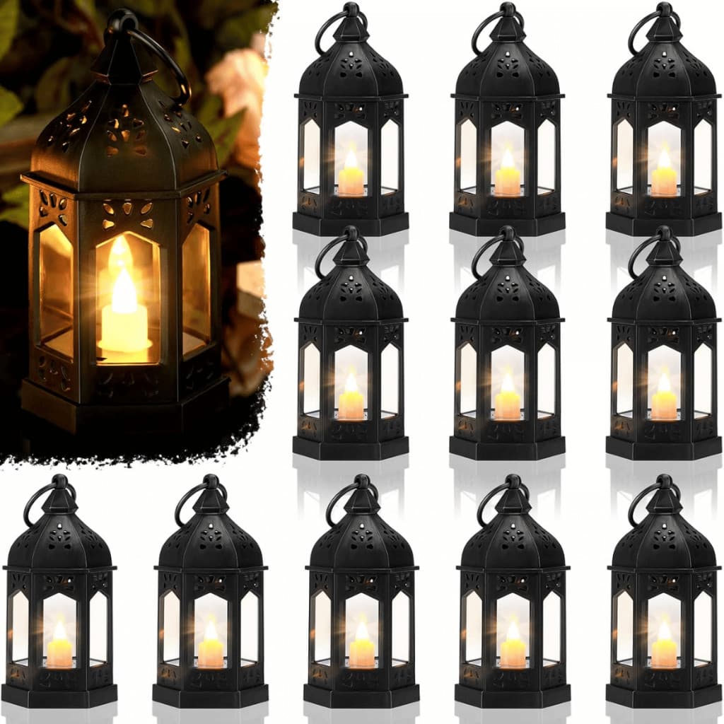 Kit  6 - 12 - 24 Mini Vela Luminaria Decorativa Lampião LED Eletronica