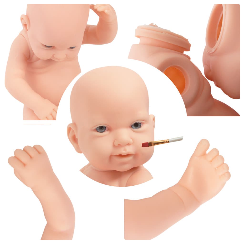 3 Molde Boneca Reborn Larinha Corpo 100% Silicone Articulada