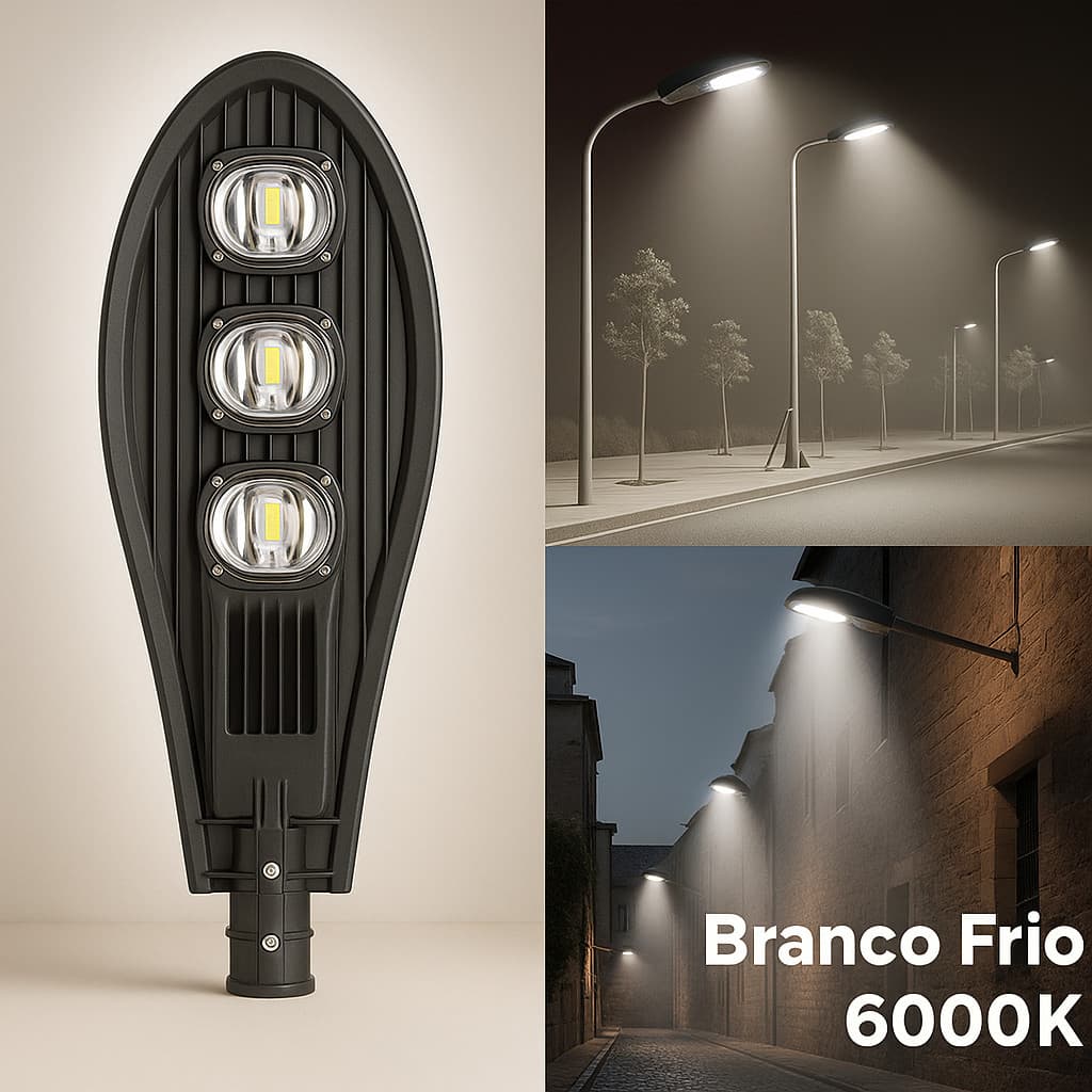 Luminária Publica LED 300w Super Led Poste 6500K Branco-frio Luminária pública para Poste Construção Rua Condomínio 300W