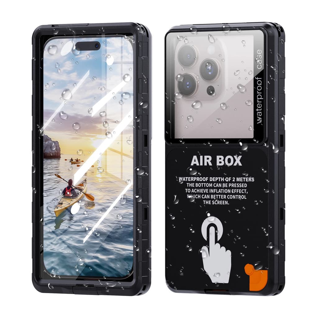 Shellbox Capa De Telefone À Prova D'água Para Dispositivos De 6.9', Tela Sensível Ao Toque Universal Transparente , Prot