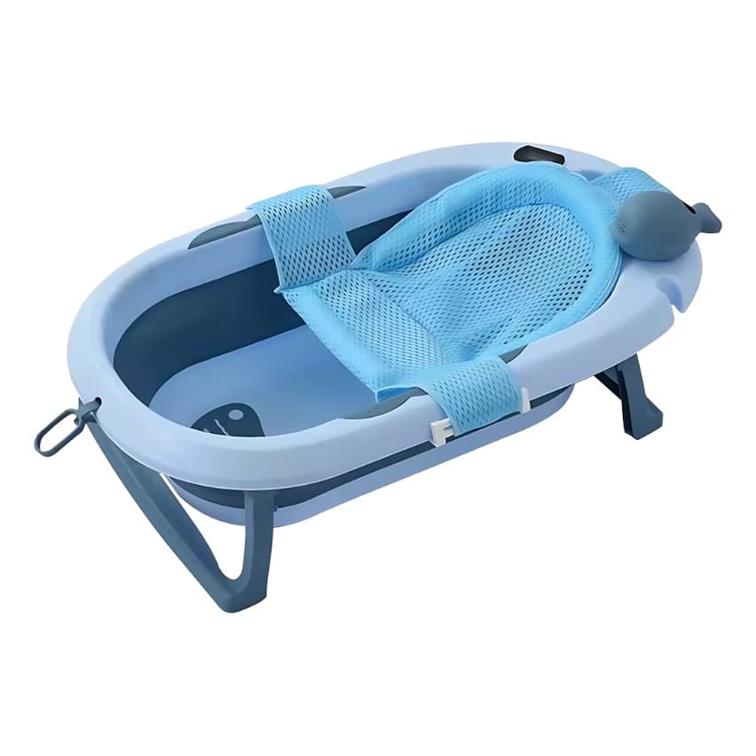 Banheira Ofurô Dobrável P/ Bebê Com Rede Ergonômica Inclusa