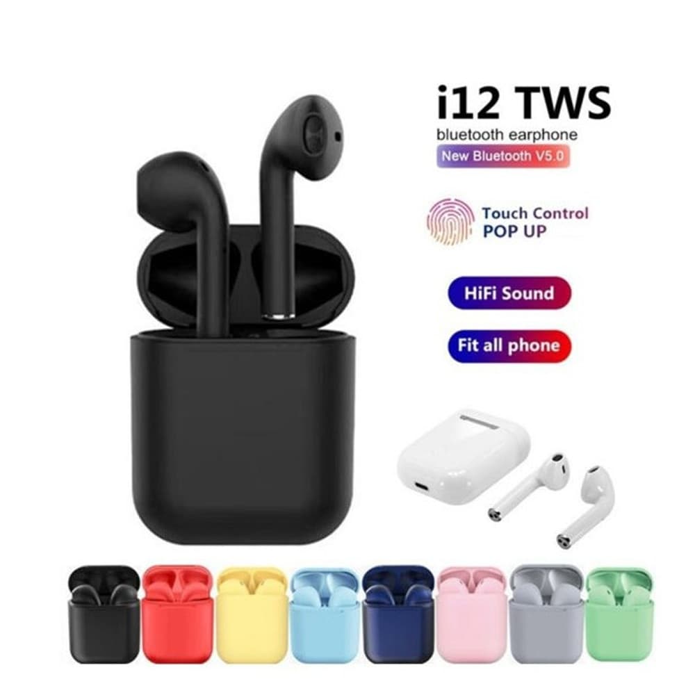 i12 Mini Fones De Ouvido Bluetooth v5.3 Segunda Geração Tws Estéreo Esportivo