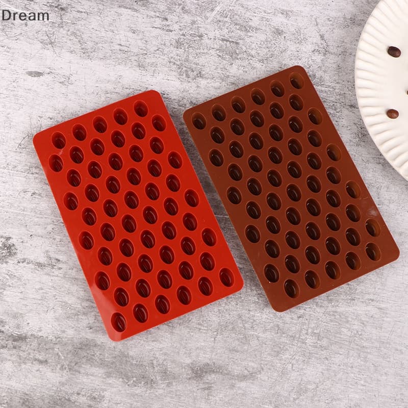 < Dream > 1Pc 55 Cavidades Molde De Café Em Grãos De Silicone Sabonete Resina Para Bolos De Chocolate Geléia Decoração De À Venda