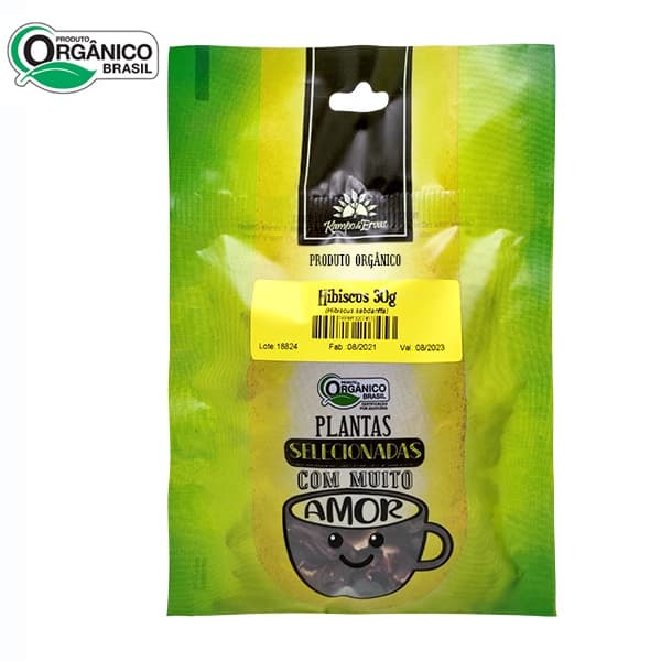 Flor Hibisco Orgânico In Natura Certificado 30g Kampo Ervas