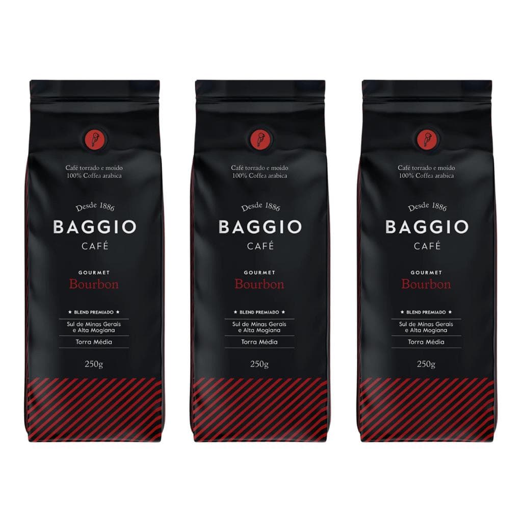 Cafe em Grao, Baggio, Bourbon, 3 Pacotes de 500g