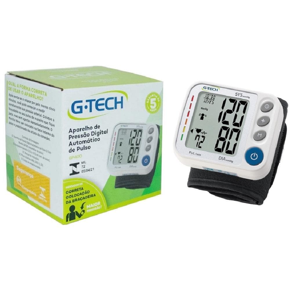 Aparelho Medidor De Pressão Arterial Digital De Pulso G-tech Gp400