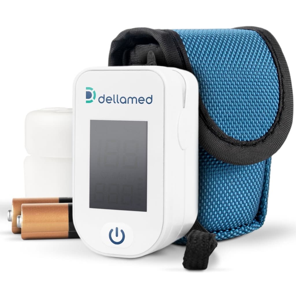 Oxímetro De Pulso Para Dedo Sem Alarme Branco Dellamed