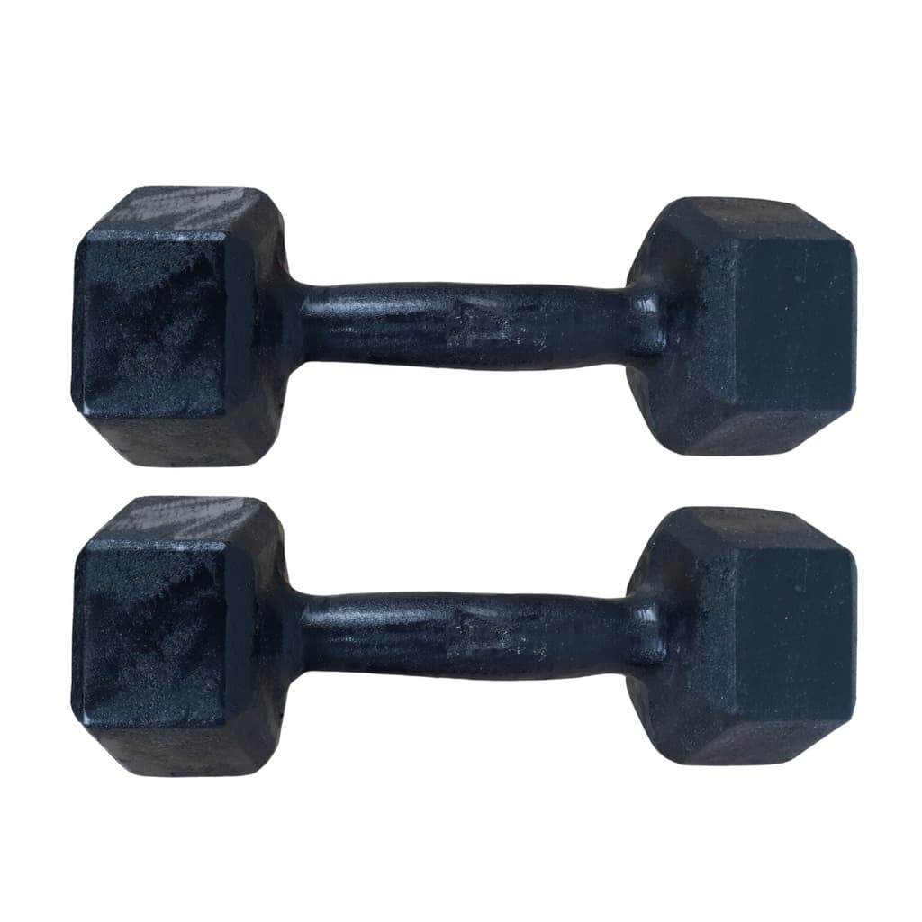 Par de Halter Sextavado Pintado 4kgs Musculação Academia