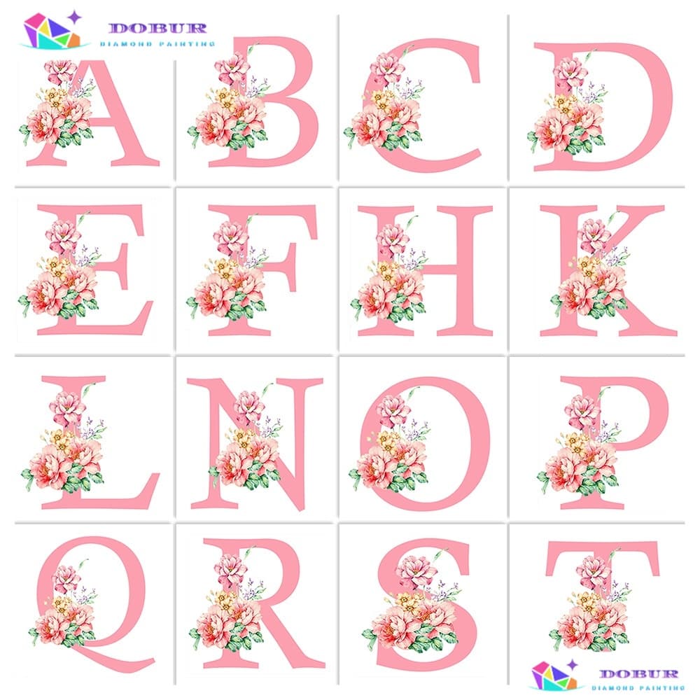 DOBUR | Pintura Diamante 5D Pintura de Diamante 5D DIY Conjunto De Pintura Com Diamante Redondo Completo Letras De Casa