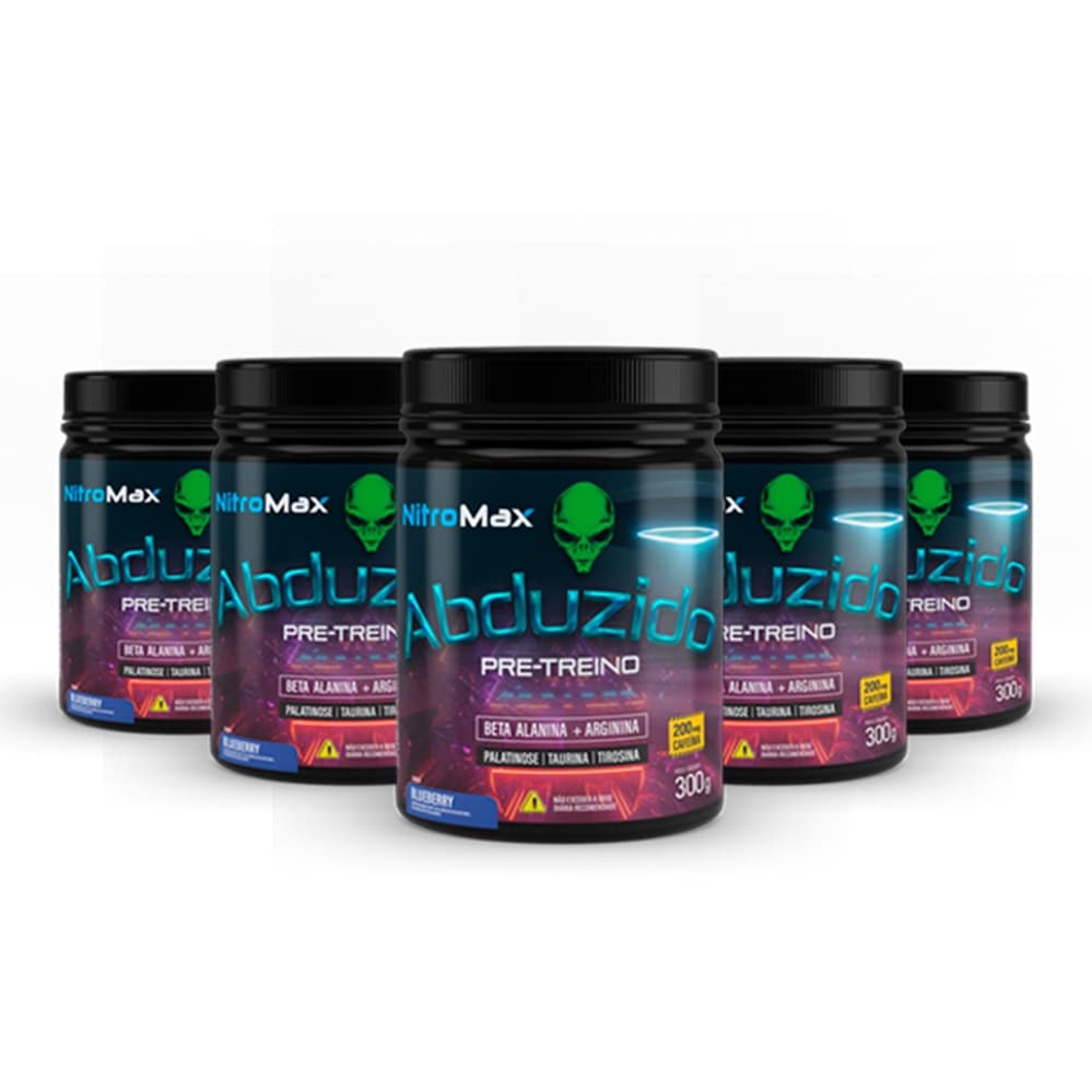 5x ABDUZIDO PRE TREINO NITRO MAX BLUEBERRY 300G