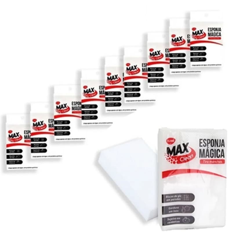 Kit 10 Esponja Magica Bucha Melamina Buchinha Tira Manchas Sujeiras Limpa Carro