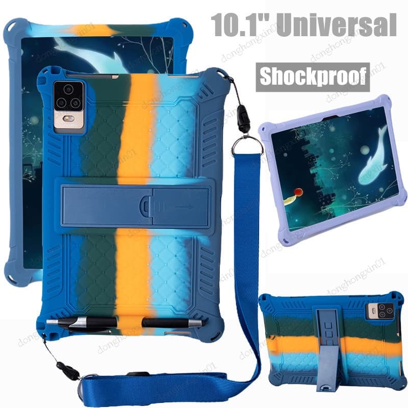 Capa De Silicone Macia À Prova De Choque Universal Para 10 Tablet PC Android De 10,1 Polegadas De Cor Sólida 24 * 16cm