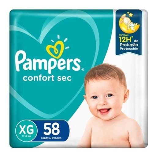 Fralda Xg Pampers Confort Sec 58 Unidades