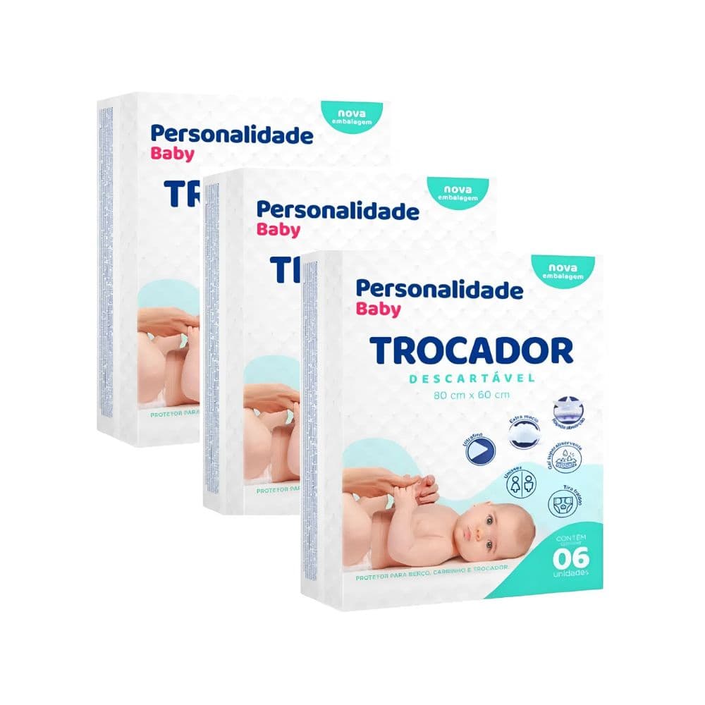Kit 3 Pacotes Trocador Lençol Absorvente Descartável Personalidade