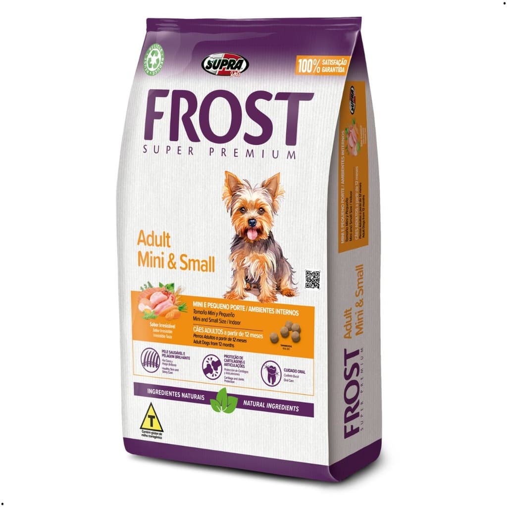 Ração Frost Cães Adultos Mini Pequeno 2,5Kg Alimento Mix Carnes Cachorros Super Premium
