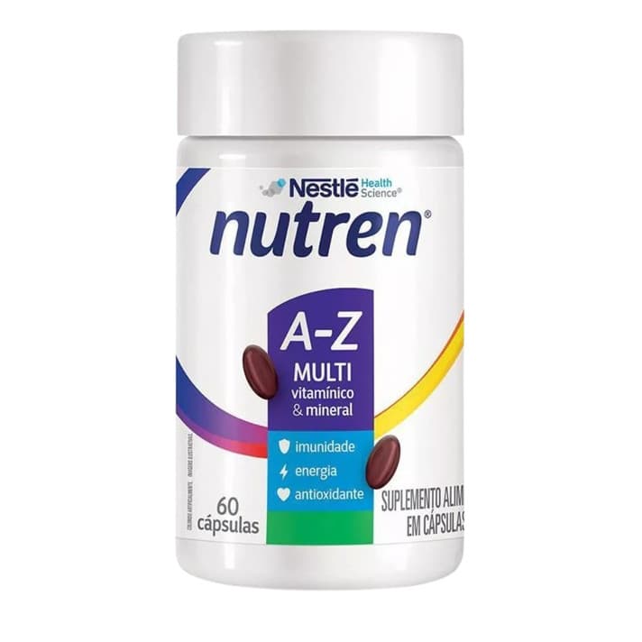 Vitamina Nutren A-Z Multi Vitaminas e Minerais 60 Capsulas Nestlé Imunidade / Energia