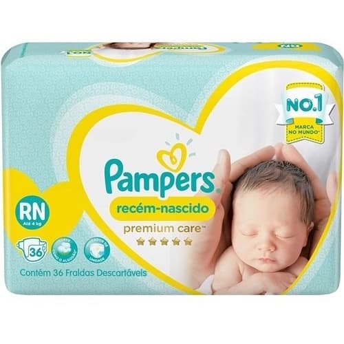 Fralda Infantil Pampers Prem Care Recém-nascido Rn 36un