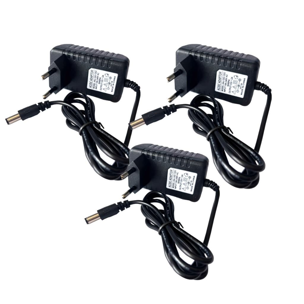 kit 3un apatador  Fonte Estabilizada Bivolt 12v 2a Para Fita Led 5050 ,3528