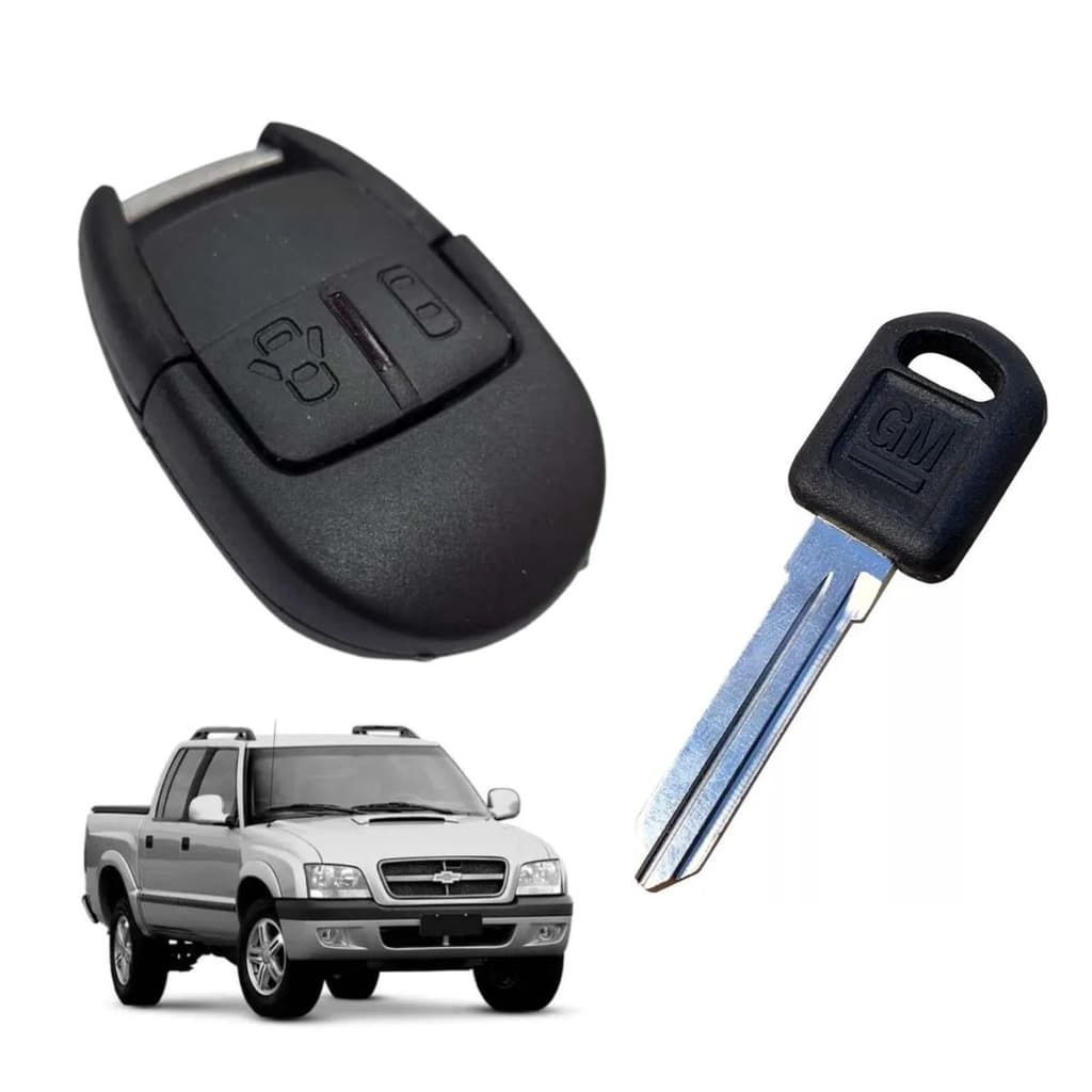 Chave Com Controle o para Chevrolet S10 de 2 Botões Desenho Carrinho