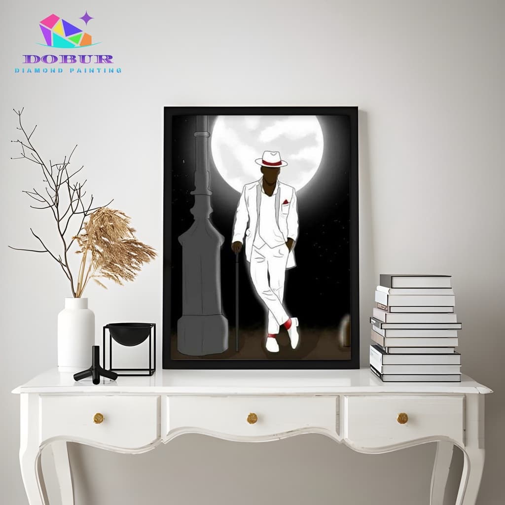 DOBUR | Conjunto De Pintura Com Diamante Zé Pilintra 5D DIY Round/Square Full Drill Canvas Número De Artesanato Decoraçã