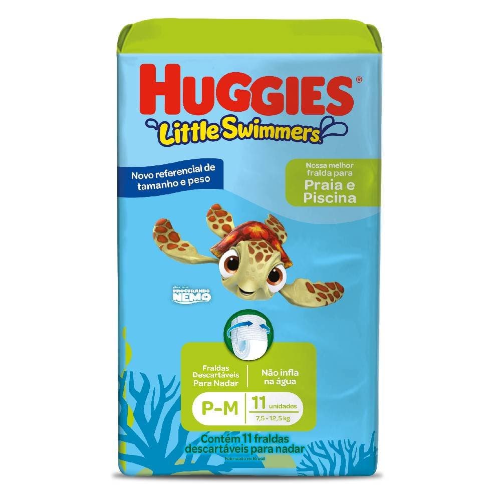 FRALDA DE PISCINA PRAIA HUGGIES LITTLE SWIMMERS P/M - 11 un
