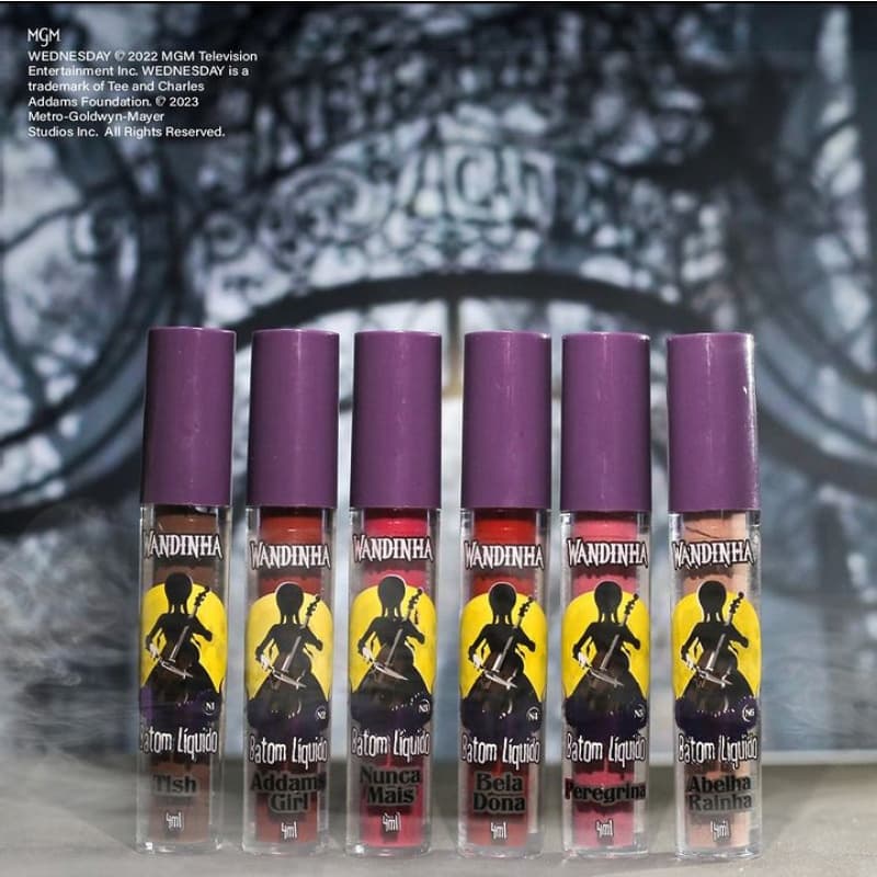 Batom Líquido Matte Wandinha by Safira Cosmeticos