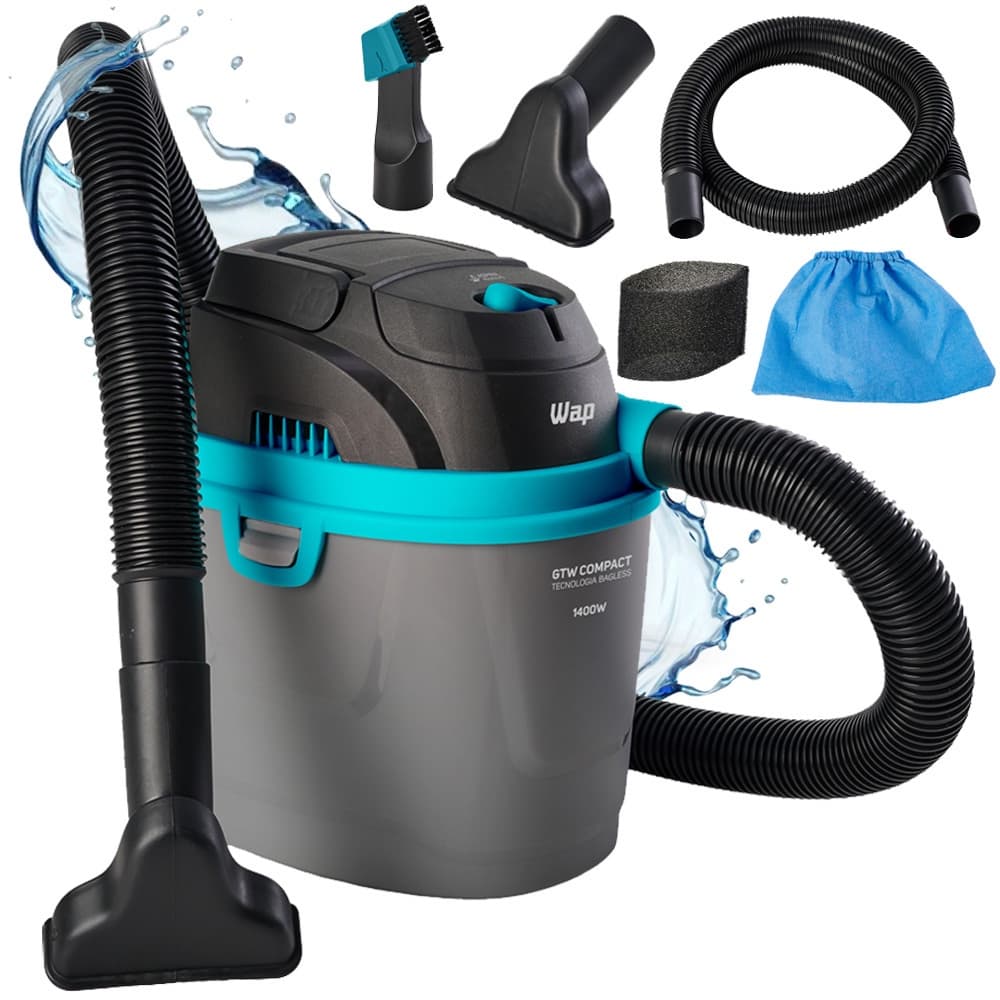 Aspirador Pó e Água Potente 1400w Soprador Pequeno Portatil Barril 5,5 Litros Wap