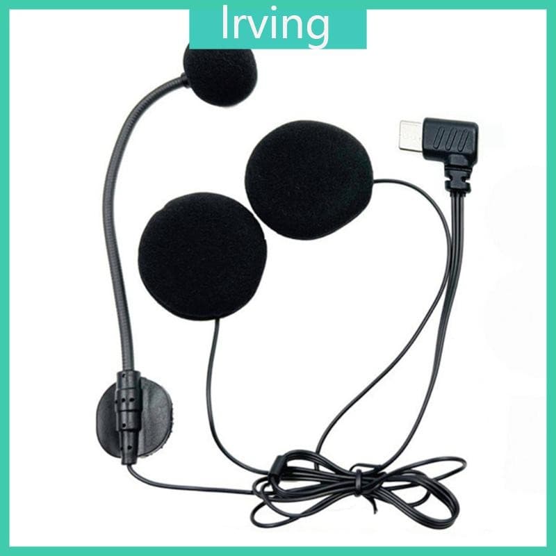 LRVI Type C Capacetes Meio Cobertos Microfone Fone Ouvido Omnidirecional Para Motocicleta Alto-Falantes Duplos