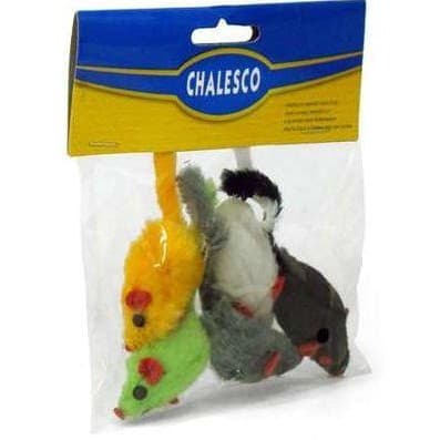 Brinquedo Chalesco Ratinhos Pelúcia Gatos Com 5 Unidades