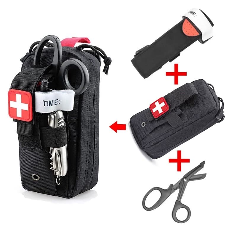 LUC Wilderness Saco De Resgate Médico EDC Kit De Primeiros Socorros Trauma De Sobrevivência Molle Utilitário Para Caminhadas De Camping