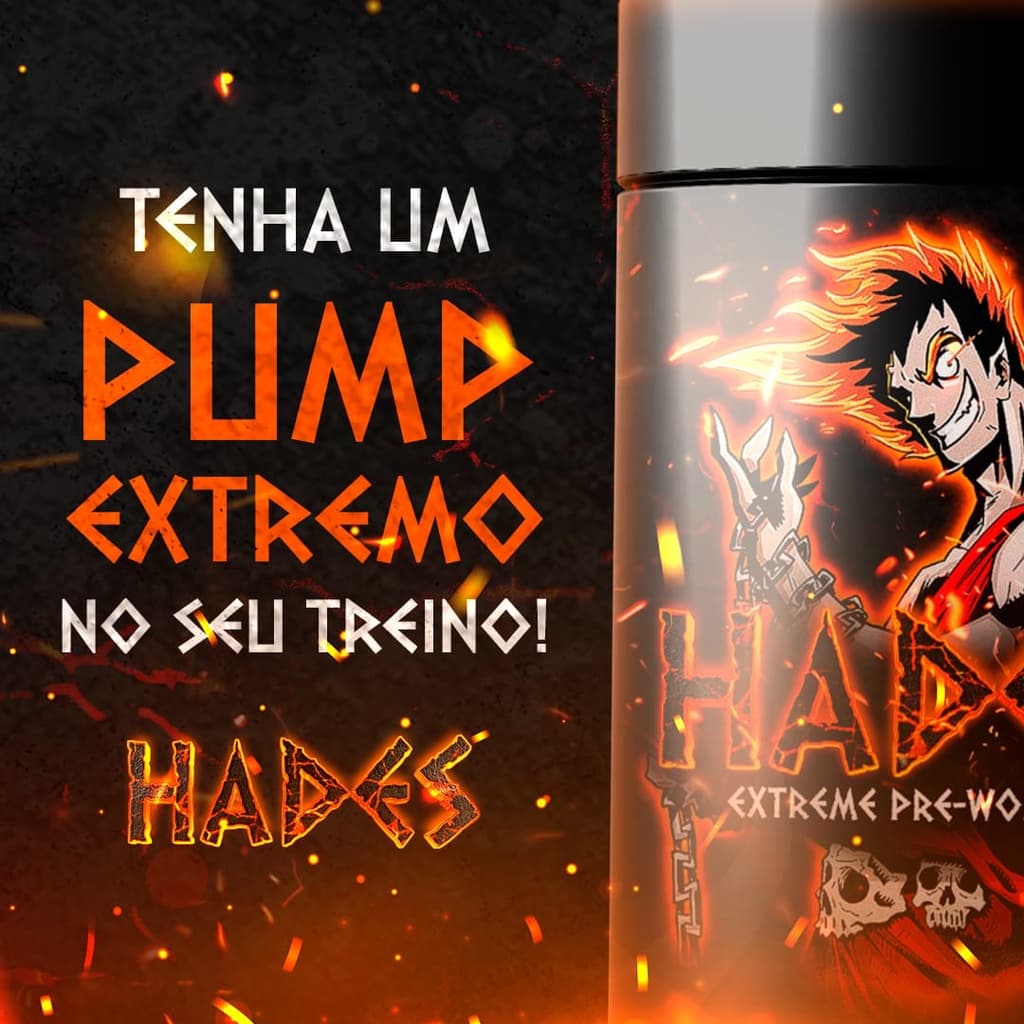 Pre Treino Hades 300g com Beta Alanina Sabor Laranja Pre Workout - GT Labs