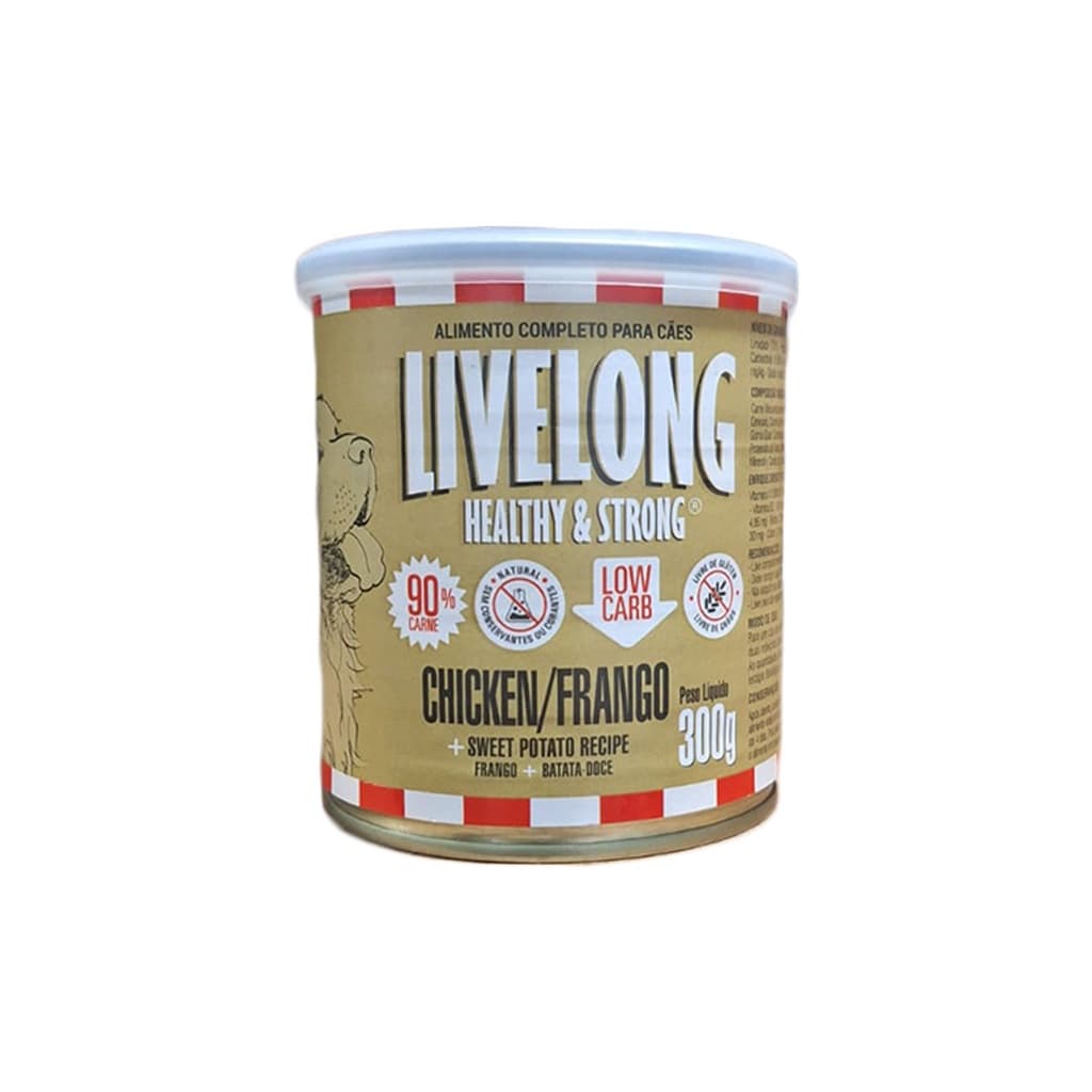 Ração Úmida Livelong Cachorro Sabor Frango Lata 300g